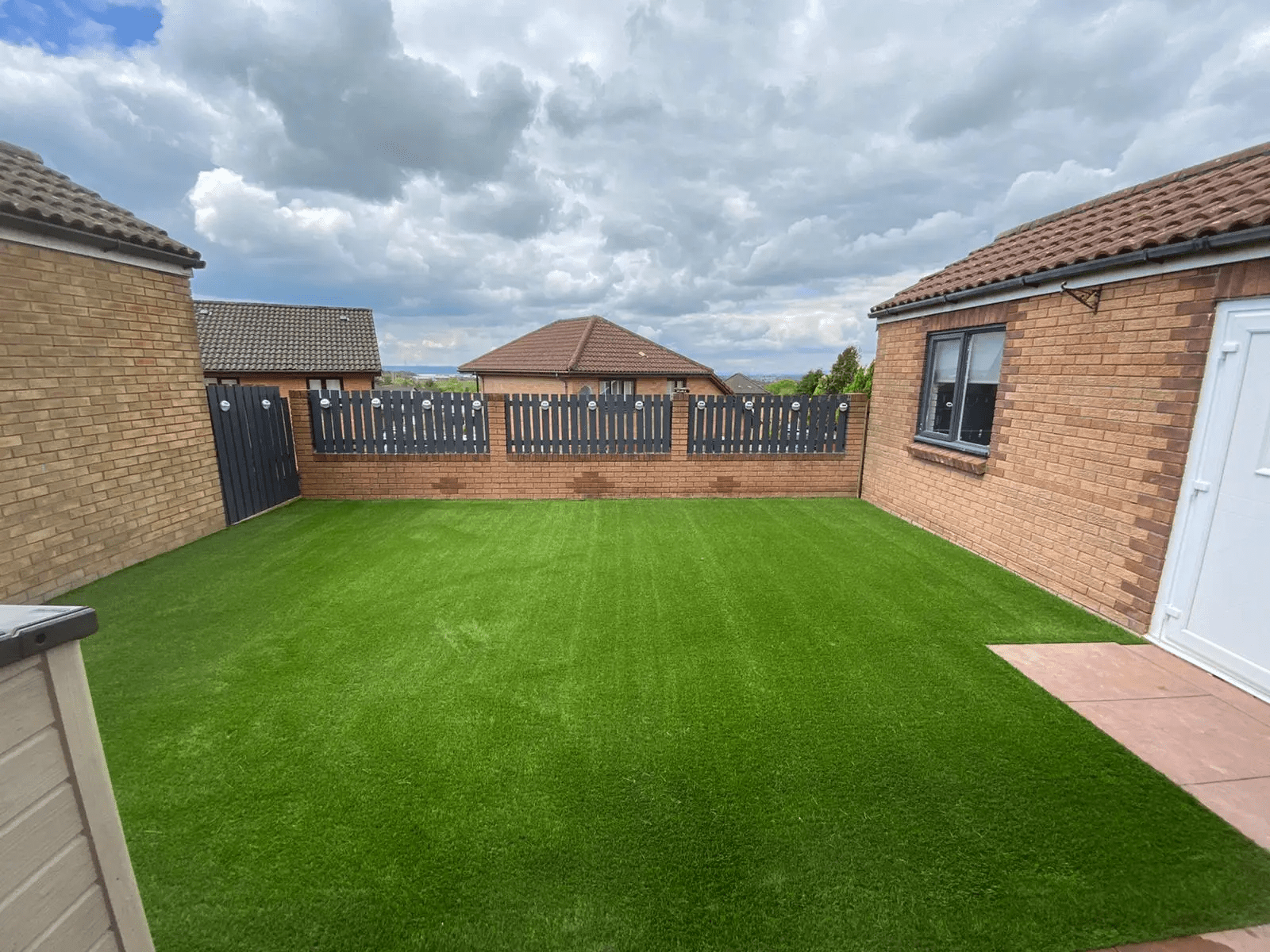 Artificial Grass in back garden.